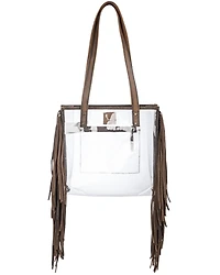 STS Ranchwear By Carroll Women's Clear Stadium Fringe Tote Bag