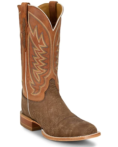 Justin Men's Cowman Western Boots - Broad Square Toe