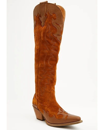 Dingo Women's Drama Queen Suede Tall Boots - Snip Toe