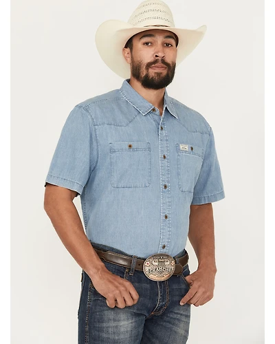 Kimes Ranch Men's Shifter Solid Short Sleeve Button-Down Western Shirt