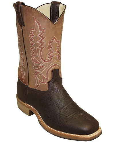 Abilene Men's Bison Two-Toned Western Boots - Square Toe
