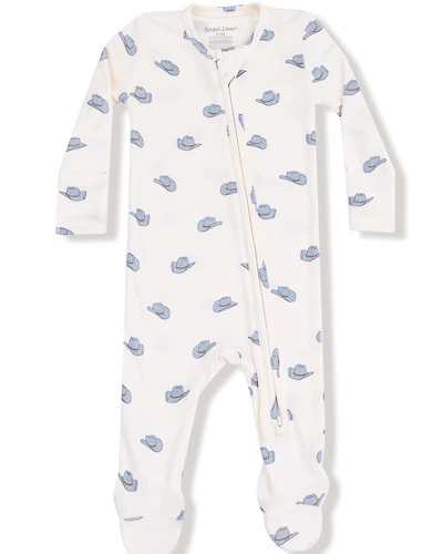 Angel Dear Infant Boys' Cowboy Hat Zippered Onesie