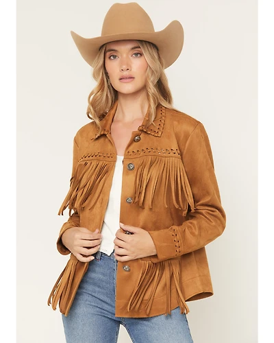 Idyllwind Women's Norton Faux Suede Fringe Shacket