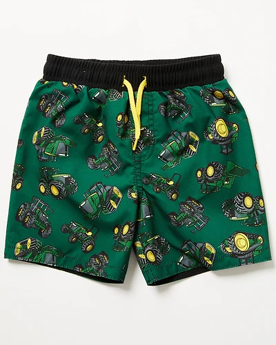 John Deere Toddler Boys' Tractor Print Swim Trunks