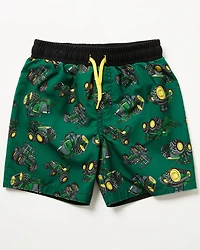 John Deere Toddler Boys' Tractor Print Swim Trunks
