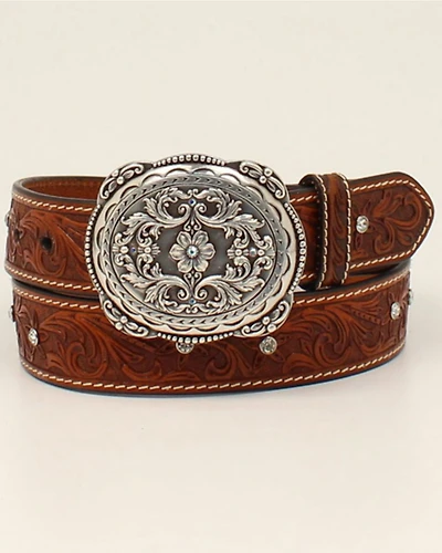 Shyanne Women's Floral Tooling Scroll Belt