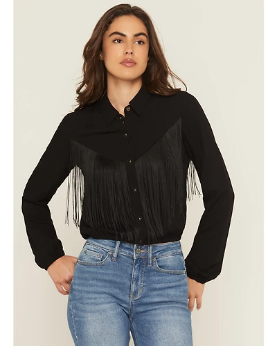 Idyllwind Women's Richfield Fringe Long Sleeve Snap Western Shirt