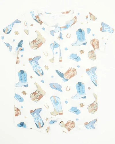 Angel Dear Infant Boys' Cowboy Boots Henley Shortall