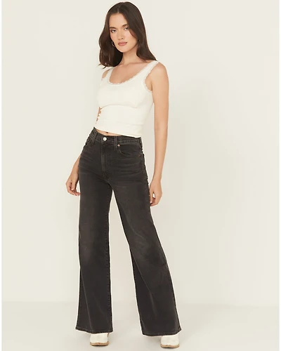 Levi's Women's Cut and Dry Ribcage Bell Bottom Flare Denim Jeans