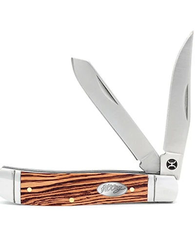 Hooey Small Zebra Wood Trapper Knife