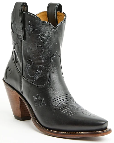 Besita Boots Women's The Lucky Inlay Western Booties - Snip Toe