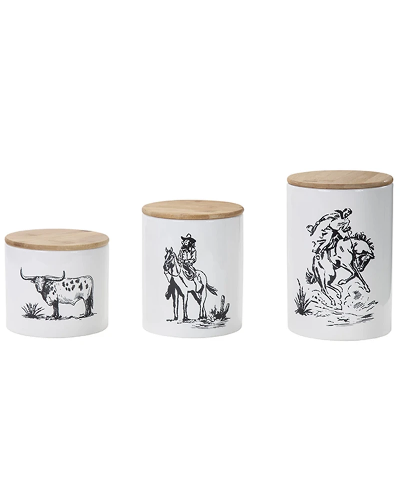 HiEnd Accents Ranch Life 3pc Canister Set
