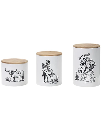 HiEnd Accents Ranch Life 3pc Canister Set