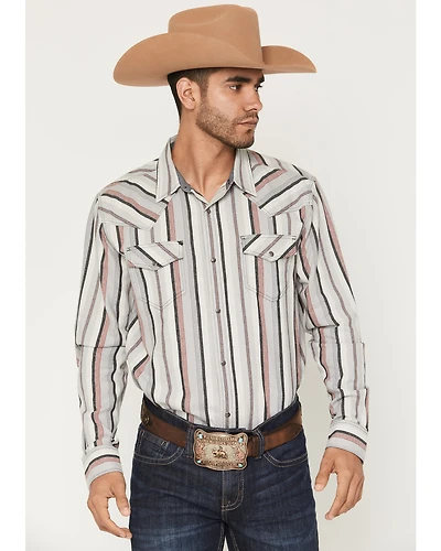 Cody James Men's Saddle Ridge Striped Print Long Sleeve Snap Western Shirt