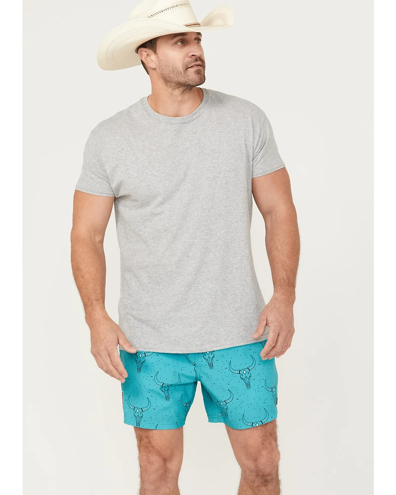 Rock & Roll Denim Men's Caribbean Long Horn Stretch Volley Shorts