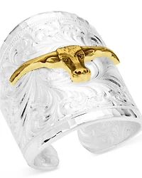Montana Silversmiths Women's Out West Ring with Longhorn