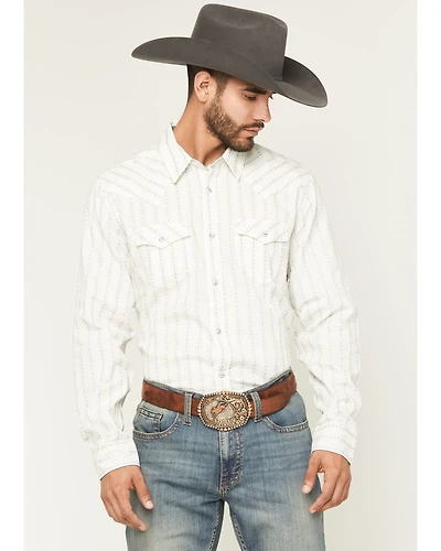 Cody James Men's Wyatt Stripe Print Long Sleeve Snap Western Shirt