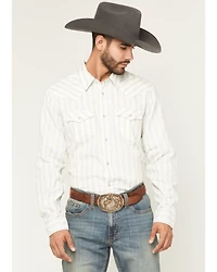 Cody James Men's Wyatt Stripe Print Long Sleeve Snap Western Shirt