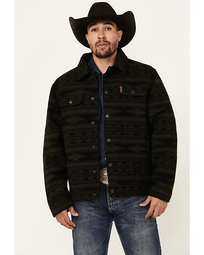 Cinch Men's Southwestern Jacquard Twill Trucker Snap Jacket