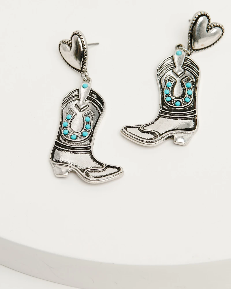 Shyanne Women's Boot and Horseshoe Earrings