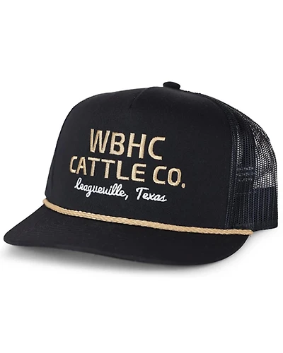 Whiskey Bent Men's Black Gold Logo Ball Cap