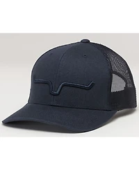 Kimes Ranch Men's Black Weekly Trucker Embroidered Logo Mesh-Back Ball Cap