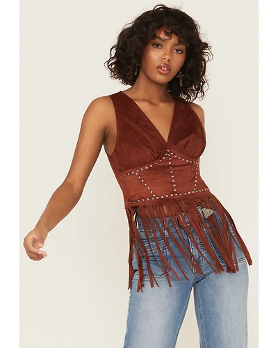 Rock & Roll Denim Women's Studded Sleeveless Corset