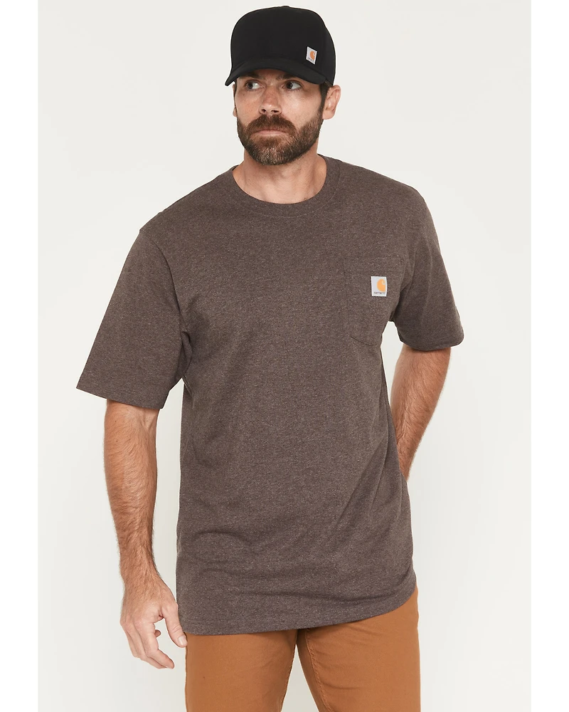 Carhartt Men's Solid Loose Fit Heavyweight Short Sleeve Pocket Work T-Shirt