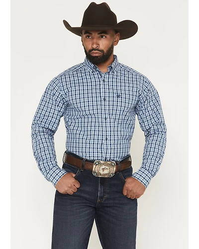 Ariat Men's Pro Series Stephan Plaid Print Long Sleeve Button-Down Stretch Western Shirt