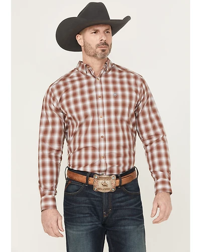 Ariat Men's Cruz Pro Series Plaid Print Long Sleeve Button-Down Stretch Western Shirt