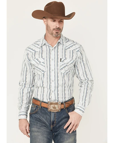 Cinch Men's Striped Long Sleeve Snap Western Shirt