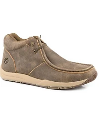 Roper Men's Clearcut Tumbled Leather casual Shoes - Moc Toe