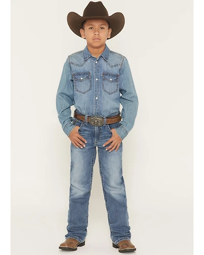 Ariat Boys' B4 Marshall Relaxed Bootcut Denim Jeans