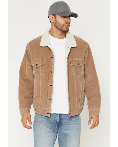 Levi's Men's Corduroy Sherpa Lined Snap Trucker Jacket