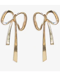 Ink + Alloy Women's Katie Large Ribbon Bow Earrings