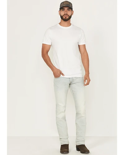 Brothers and Sons Men's Gunsmoke Wash Tucker Slim Straight Stretch Denim Jeans