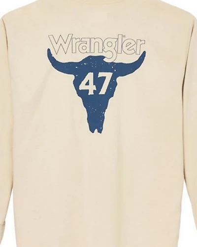 Wrangler Men's FR 47 Longhorn Skull Long Sleeve Graphic T-Shirt - Big