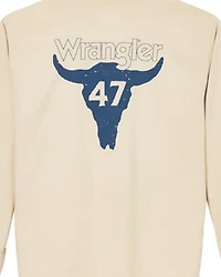 Wrangler Men's FR 47 Longhorn Skull Long Sleeve Graphic T-Shirt - Big