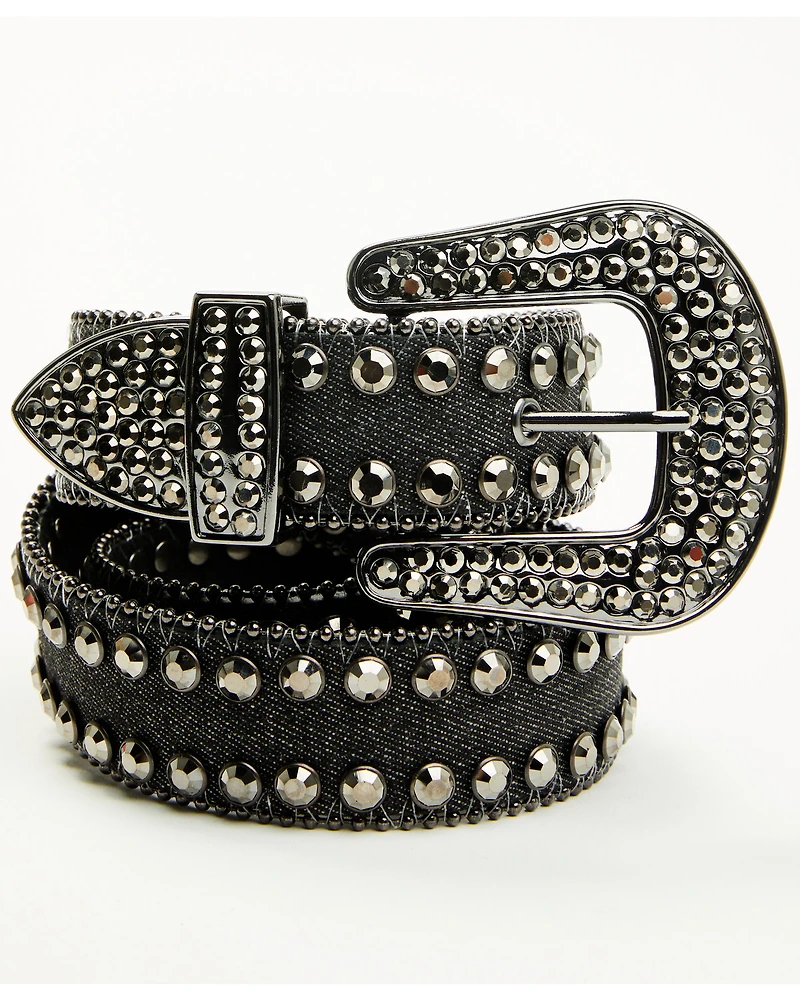 Shyanne Women's Denim Embellished Bling Belt