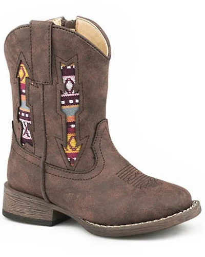 Roper Boys' Southwestern Arrow Western Boots - Square Toe
