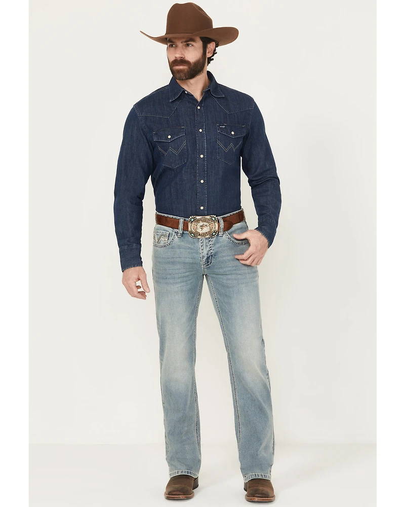 Rock & Roll Denim Men's Pistol Light Wash Straight Leg Jeans