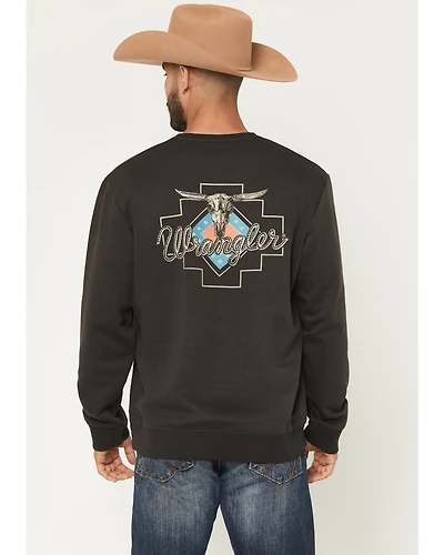 Wrangler Men's Steerhead Graphic Crewneck Sweatshirt