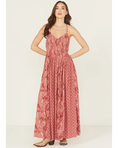 Rock & Roll Denim Women's Printed Sleeveless Maxi Dress