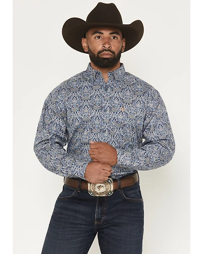 Ariat Men's Stoney Paisley Print Long Sleeve Button-Down Western Shirt