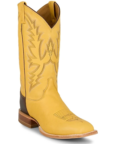 Justin Men's Deerskin Western Boots - Square Toe