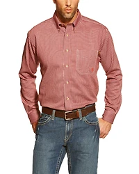 Ariat Men's FR Bell Long Sleeve Button Down Work Shirt- Big and Tall