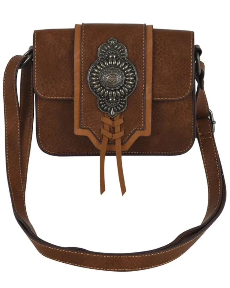 Justin Women's Silvertone Concho Small Crossbody Bag