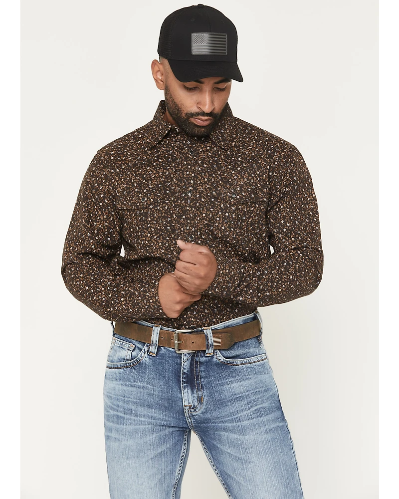 Cody James Men's FR Milkweed Printed Long Sleeve Stretch Work Shirt