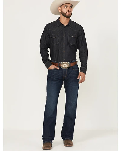 Ariat Men's Dark Wash Hampton Relaxed Bootcut Stretch Denim Jeans