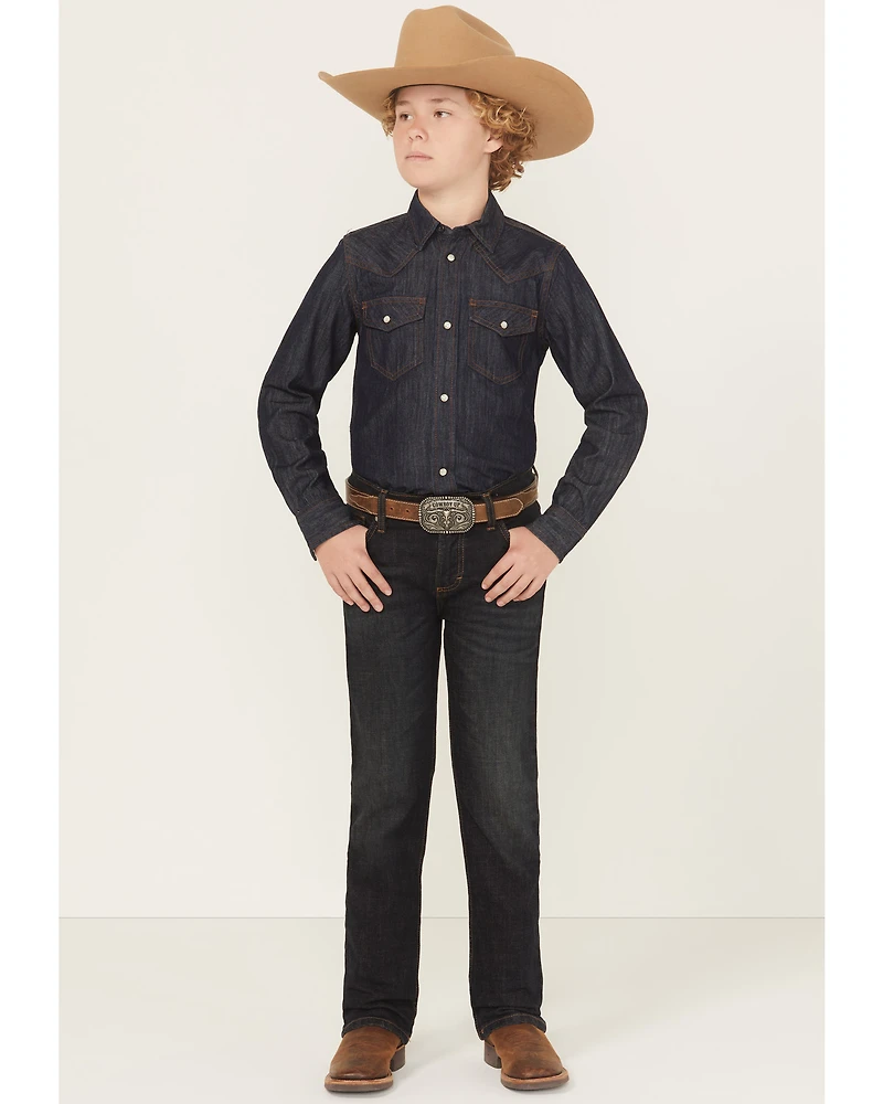 Wrangler Boys' Dark Wash Bootcut Denim Jeans